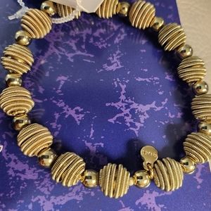 Gold Tone Bead Bracelet